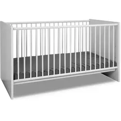 Kinderbett Tarent, weiß - Babybett in hochwertiger Verarbeitung, Maße: 78 cm x 83 cm, ideal für eine sichere und gemütliche Schlafumgebung für Ihr Baby.
