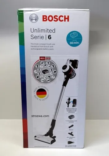 BOSCH BCS611AM Unlimited Serie 6 - Stielsauger mit Akkubetrieb, 18 Volt für kabellose Flexibilität und umfassende Reinigungskraft