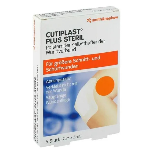 Cutiplast Plus steril 5x7 cm Verband Inhalt: 5 St