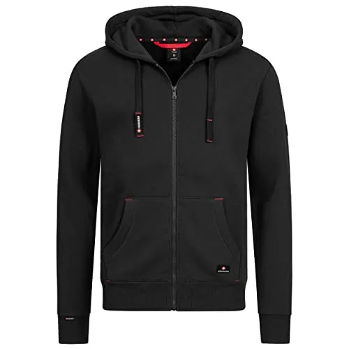 Höhenhorn Woodberg Herren Hoodie Pullover Schwarz XXL - Bequemer Baumwoll-Hoodie mit Kapuze für vielseitige Anlässe. Atmungsaktiv und strapazierfähig, ideal für Freizeit und Sport. Zeitloses Design für jeden Look.