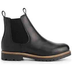 TRAVELIN' Leder-Chelsea-Boots "Agder" Schwarz - Komfort und Stil in Größe 37 - Elegante Chelsea-Boots mit wasserabweisendem Obermaterial und Stretch-Einlassungen für perfekten Sitz. Ideal für jeden Anlass und bequem im Alltag.