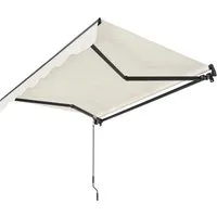 Juskys Gelenkarmmarkise 300 x 250 cm - Beige für Terrasse & Balkon - Markise mit Kurbel & Halterung, idealer Sonnenschutz für Terrasse oder Balkon, sorgt für angenehmen Schatten an sonnigen Tagen.