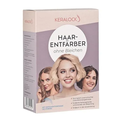 Keralock Haarfarben-Entferner - Haarfarben Entferner, sanfte Depigmentierung für weniger Haarschäden und ideale Korrektur unerwünschter Colorationen.