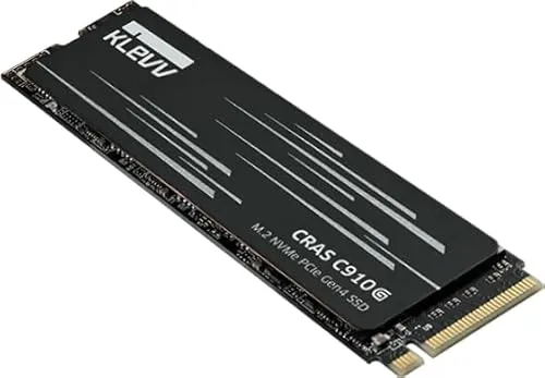 KLEVV CRAS C910G SSD 1 TB, M.2 NVMe 2280, PCIe Gen4x4 internes Solid-State-Laufwerk mit Kühlkörper, bis zu 5000 MB/s Datenübertragungsgeschwindigkeit, Hochleistungsspeicherlösung