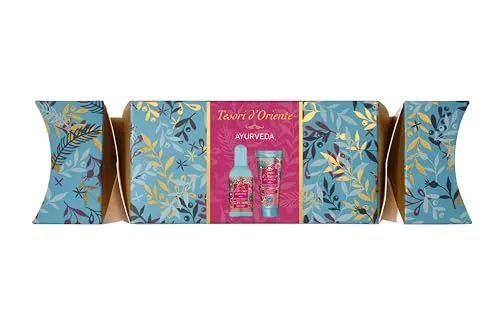 Tesori d'Oriente Geschenkset 'Ayurveda' | Set aus 100 ml Eau de Toilette und 75 ml Cremedusche | Körperpflege mit Amla-Frucht und Patchouli | Wellness-Ritual für Körper & Sinne