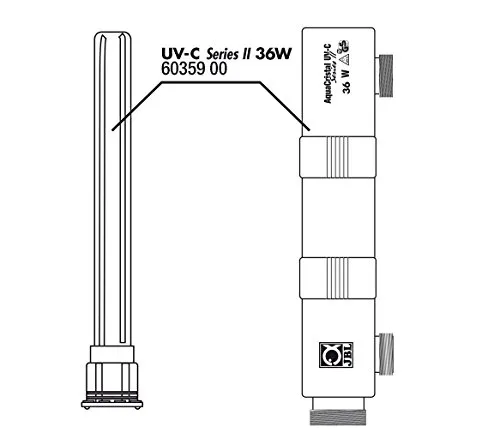 JBL AC UV-C II 36 W Gehäuse+Glas - Ersatzteile für Aquarien, langlebig und sorgt für klares Wasser durch effektive UV-C-Entkeimung.