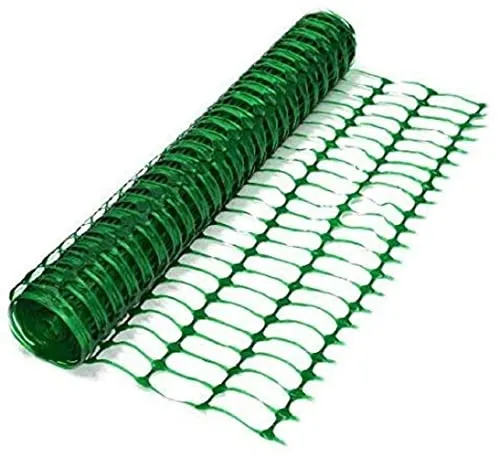 Absperrzaun Kunststoff GRÜN 1 m x 50 m - Robuster Bauzaun aus Kunststoff, ideal für Sicherheitsmaßnahmen und temporäre Absperrungen, mit einer Maschenweite von 100 x 35 mm.
