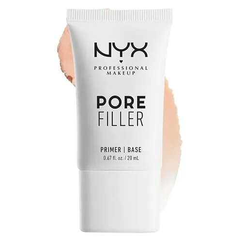 NYX Professional Makeup Pore Filler Primer 20 ml - Transparente Textur - Leichter Primer für einen makellosen Teint. Reduziert das Auftreten von Poren und sorgt für eine langanhaltende Foundation. Ideal für fettige Haut und jeden Hautton. Vegane, ölfreie Formel.