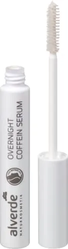 alverde NATURKOSMETIK Wimperserum Overnight mit Koffein, 8 ml - Wimpernpflege mit natürlichem Koffein für kräftigere und dichtere Wimpern. Ideal für eine regenerierende Pflege über Nacht.