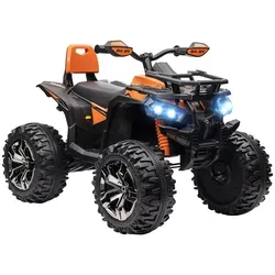 HOMCOM Elektro Quad für Kinder - 12V 10Ah mit MP3-Player - Elektrofahrzeug für Kinder, bietet authentisches Fahrvergnügen mit Vorwärts- und Rückwärtsfunktion, LED-Scheinwerfer und integriertem MP3-Player für musikalische Abenteuer.