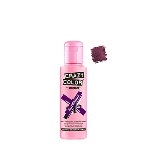 Renbow Crazy Color Semi-Permanent Hair Color Dye bordeaux 51-100 ml, 1er pack (1 x 115 g)