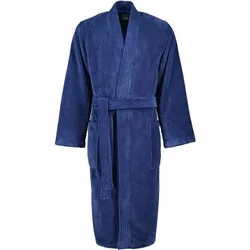 Cawö Home Herrenbademantel 800 Kimono Velours, Kimono, Oberstoff: 65% Polyester, 35% Baumwolle / Futter: 100% Baumwolle, Doubleface blau S