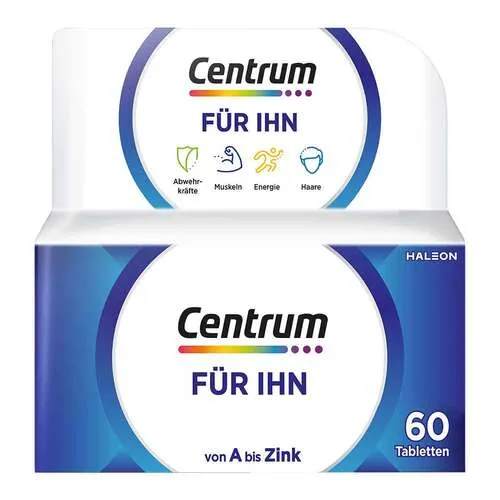 Centrum für Ihn Caplette 78 g - Vitamine & Mineralstoffe für Männer, hochwertige Nährstoff-Formel mit nur 1 Tablette pro Tag zur optimalen Unterstützung von Immunabwehr, Energie und Vitalität.