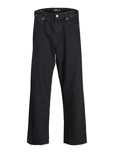 Relax-fit-Jeans "JJIALEX JJORIGINAL NOOS", Gr. 30 - Länge 30, black Denim - Herren-Relax-fit-Jeans von Jack & Jones mit lässigem Schnitt und hoher Leibhöhe. Ideal für vielseitige Outfits, langlebig und aus widerstandsfähigem Denim gefertigt.