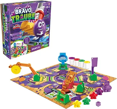 Bravo Traube Brettspiel von Hasbro - Gesellschaftsspiel für 2-4 Spieler, ideal für Kinder von 5-7 Jahren. Fördert strategisches Denken und macht Spaß für die ganze Familie!