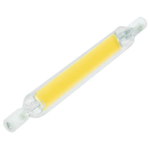 LED 230V/7W R7s 118mm 3000K - Energieeffiziente LED-Stabbrenner mit warmweißem Licht, ideal für Wohnräume und Schaufenster. Hohe Farbwiedergabe und breiter Abstrahlwinkel für eine optimale Ausleuchtung.