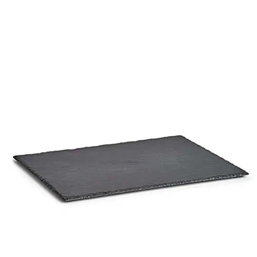 Zeller 24511 Servierplatte, eckig, Schiefer, ca. 40 x 30 x 0,4-0,6 cm