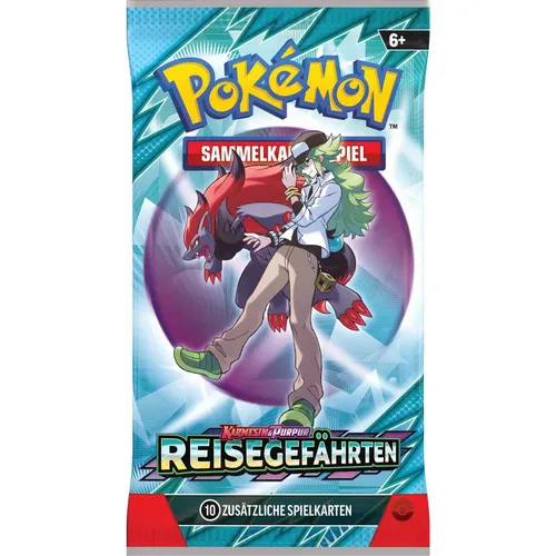 Pokémon-Sammelkartenspiel: Boosterpack Karmesin & Purpur - Reisegefährten - Erweitern Sie Ihre Sammlung mit diesem spannenden Boosterpack, ideal für Fans des Pokémon-Sammelkartenspiels. Perfekt für Spieleabende und strategische Duelle.