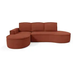 Ecksofa Flow, rot, 3-Sitzer - Polstermöbel - modernes Ecksofa Flow in rot, mit hochwertigem Bezug und einladendem Design für entspannte Stunden. Maße: B: 277 cm, H: 88 cm. Jetzt 10€ Willkommens-Gutschein sichern!