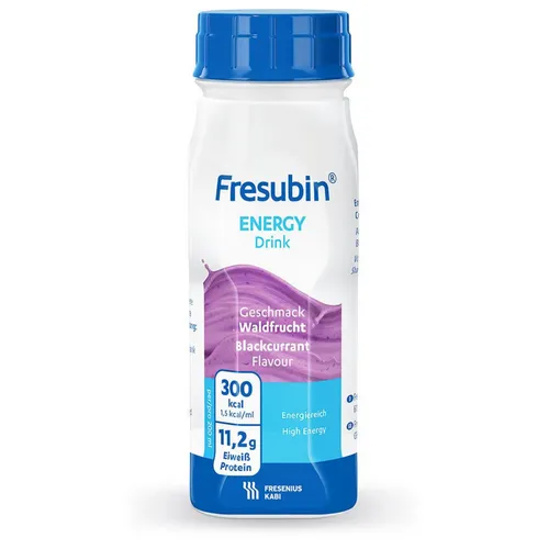 Fresubin Energy Drink Waldfrucht - Arzneimittel zur eiweißreichen, hochkalorischen Ernährung mit 300 kcal pro Flasche, ideal bei Appetitlosigkeit und erhöhtem Energiebedarf, laktose- und glutenfrei.
