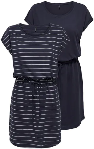 Shirtkleid "ONLMAY LIFE S/S DRESS 2 PACK CS JRS" - Sommerkleider, 2er-Pack flexibel taillierbar für individuelle Passform und vielseitige Styles, ideal für jeden Anlass.