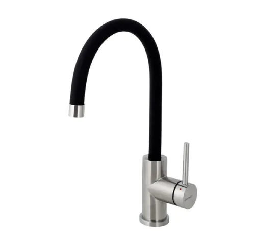 CARESSI Küchenarmatur CA121I ECO – U-Modell mit Wassersparfunktion - Elegante Küchenarmatur aus Edelstahl mit U-Auslauf. Sie bietet eine wassersparende ECO-Kartusche und einen Kaltstart für effiziente Nutzung. Ideal für moderne Küchen.