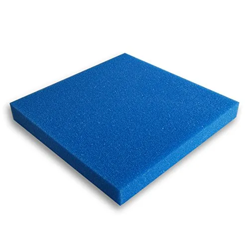 Wiltec Filtermatte Schaumstoff 50 x 50 x 5 cm mittlere Porung 20 ppi für Teichfilter Aquarienfilter Aquarium Filter Außenfilter Wasser