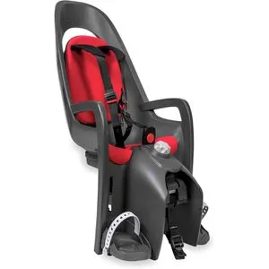 Hamax Fahrrad-Kindersitz Caress, 9 - 22 kg, anthrazit - Kinderfahrsitz mit innovativer Liegefunktion für bequeme Ruheposition, sicher montierbar am Gepäckträger und geeignet für Kinder von 9 - 22 kg.