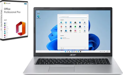 Acer A317 Laptop 17,3 Zoll FullHD Core i3 6-Kern 4,4GHz 8GB RAM 1TB SSD Intel UHD Grafik Office 21 Win 11 Pro