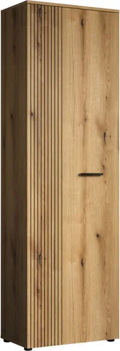 Garderobenschrank HOME AFFAIRE "Amrum" in Evoke Eiche, 60cm breit - Moderner Kleiderschrank mit 2 Türen und variabel einsetzbaren Einlegeböden. Ideal für eine platzsparende und flexible Aufbewahrung in jedem Raum.