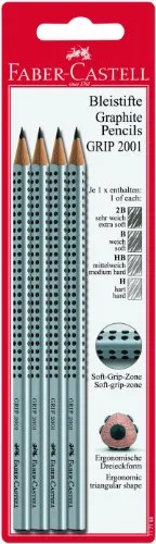 Faber-Castell Bleistift Grip 2001 (H HB B 2B) BK