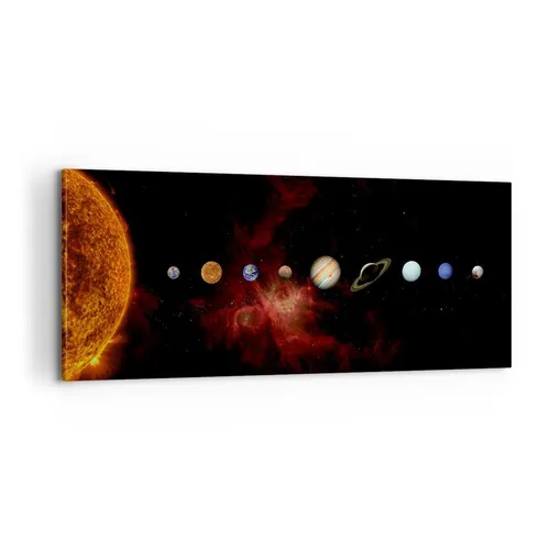 Wandbilder 100x40cm Leinwandbild Sonnensystem Planeten Kosmos Bilder Wanddeko