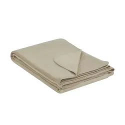 como Wohndecke  Sophia Overlock , beige , Baumwollmischgewebe , Maße (cm): B: 150