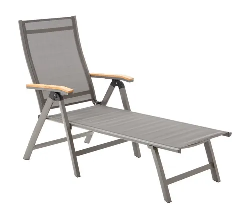 Dehner Relaxliege Colmar, klappbare Sonnenliege mit verstellbarer Rückenlehne, grau - Die Dehner Relaxliege Colmar vereint modernes Design und Funktionalität. Ideal für Garten, Terrasse oder Pool, bietet sie höchsten Komfort dank verstellbarer Rückenlehne und ist leicht zu transportieren. Genießen Sie entspannte Stunden im Freien!