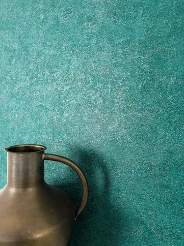 Newroom Tapete Grün Vliestapete - Modern Petrol Metallic Struktur - Tapeten für jeden Raum, lichtbeständig und hochwaschbeständig. Inklusive gratis Tapezier-Ratgeber für ein perfektes Ergebnis.