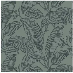 Grandeco Asperia A 55801 Tapete - Modernes Floral Design in Petrol - Vliestapete mit abziehbarem, glänzendem Finish, ideal für alle Zimmer. Bringt frischen Wind in Ihr Zuhause mit modernem, floralem Muster.