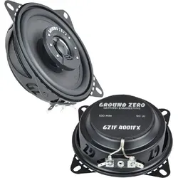 Ground Zero GZIF 4001FX - 2-Wege Koaxial-Lautsprechersystem mit geringer Einbautiefe von nur 30 mm, ideal für platzsparende Installationen im Auto. Hochwertige beschichtete Papiermembran und Mylar-Hochtöner für klaren Klang.
