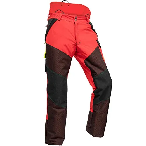 Pfanner Schnittschutzhose Kev-Extrem Klasse 1, rot, Größe M (kurz) - Arbeitshosen mit optimalem Schnittschutz, ideal für die Forstarbeit und sichere Anwendung bei hohem Komfort.