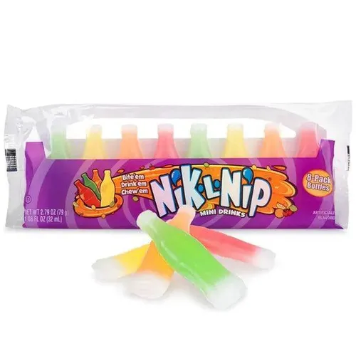 Nik-L-Nip Original Wax Candy Bottles 79g 32ml (8 Pack)
