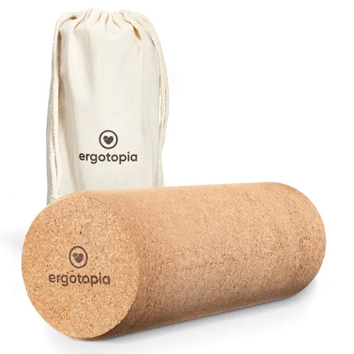 Ergotopia Massagerolle aus Natur-Kork - Faszienrollen für gezielte Selbstmassage, nachhaltig aus 100% Kork, antibakteriell und ideal für Fitness, Gymnastik, Yoga & Pilates.