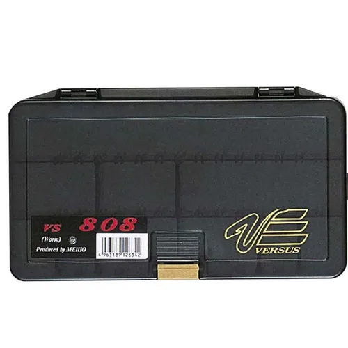 Meiho VS-808 Köderbox LL Smoke Black Zubehör Tackle Box Köder Kunstköder