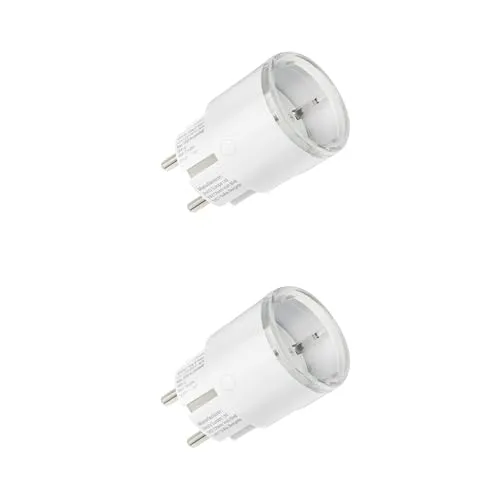 Shelly Plug S Gen3 Weiß - WLAN Smarte Steckdose, Leistungsmessung, 12A, 2500W, Zeitschaltuhr, Matter-Zertifiziert Stecker, Heizung & Kühlung, Alexa & Google, Kein Hub Erforderlich (2 Stück)