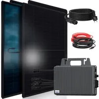 SUNNIVA Balkonkraftwerk 2392W/2000W - Komplettset mit Bifazialen Solarmodulen - Balkonkraftwerk: Genehmigungsfreie Solaranlage mit bis zu 30% mehr Leistung durch bifaziale Module. Einfach zu installieren und ideal für Balkon, Terrasse oder Garten.