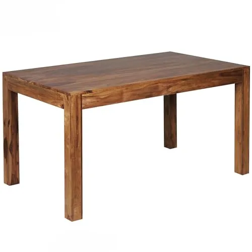 FineBuy Esszimmertisch aus Sheesham Massivholz - Zeitloser Küchentisch - Esszimmertisch aus hochwertigem Sheesham Massivholz, ideal für gesellige Abende. Mit ausdrucksstarker Holzmaserung und robuster Bauweise, perfekt für jeden Einrichtungsstil.
