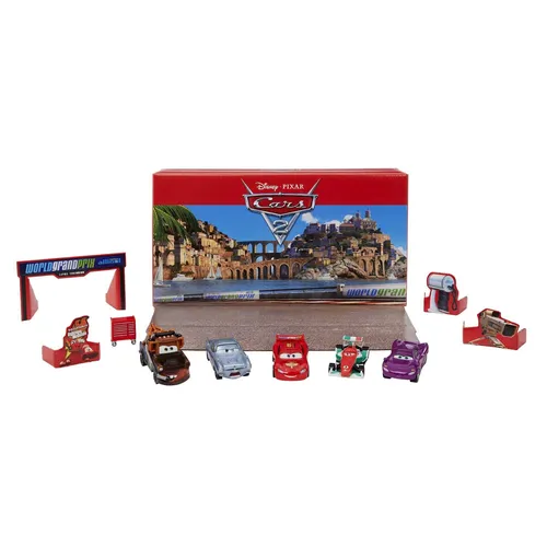 Disney Pixar Cars HFN82 - Cars 2 Sammlung mit 5 Fahrzeugen, Set aus 5 Charakterf