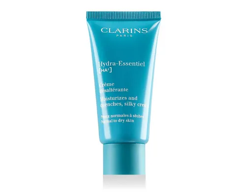 Clarins Hydra Essentiel Feuchtigkeitscreme 30ml für trockene Haut - Luxuriöse Tagescreme für Frauen mit leichter, schnell einziehender Textur. Sie bewahrt die Feuchtigkeit der Haut und sorgt für ein geschmeidiges Hautgefühl.