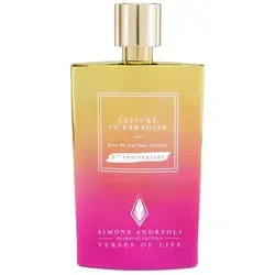 Simone Andreoli Leisure in Paradise 5th Anniversary E.d.P. Nat. Spray - 0.1 l - Unisex Duft, limitierte Jubiläumsausgabe mit tropischen Noten von Kokosmilch und Vanille für ein olfaktorisches Urlaubsgefühl.