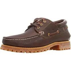 Timberland TB0300032141 Herren Bootsschuhe aus braunem Leder - Sneaker aus hochwertigem, nachhaltig produziertem Leder mit traditioneller handgenähter Konstruktion und bequemem 360°-Schnürsystem für lässigen Stil und Komfort.