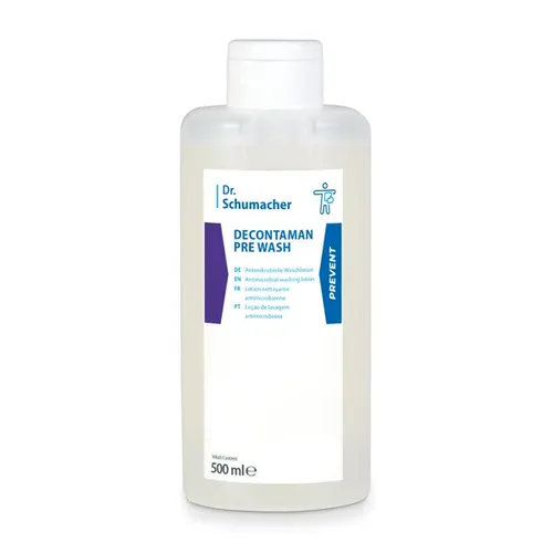 Dr. Schumacher Decontaman Pre Wash 500 ml – Händewaschen leicht gemacht - Hochwertige Waschlotion für gründliche Reinigung und Pflege der Hände. Ideal für hygienische Anwendungen, sanft zur Haut und effektiv im Einsatz.