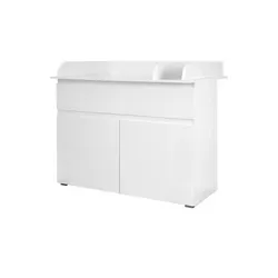Wickelkommode Tarent in Weiß - Moderne Wickelkommode mit abnehmbarem Wickelaufsatz, viel Stauraum und hochwertigen Materialien. Ideal für das Babyzimmer!